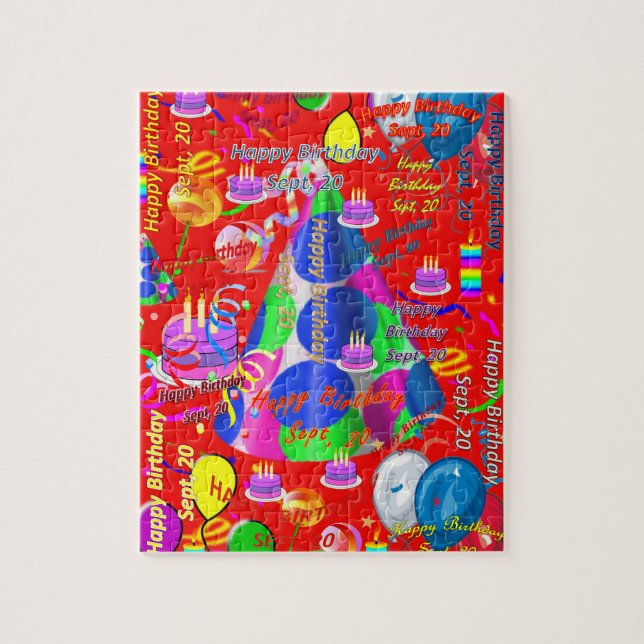 September, 20 Birthday Jigsaw Puzzle (Vertical)