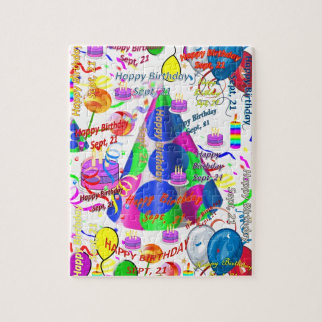 September, 21 Birthday Jigsaw Puzzle (Vertical)