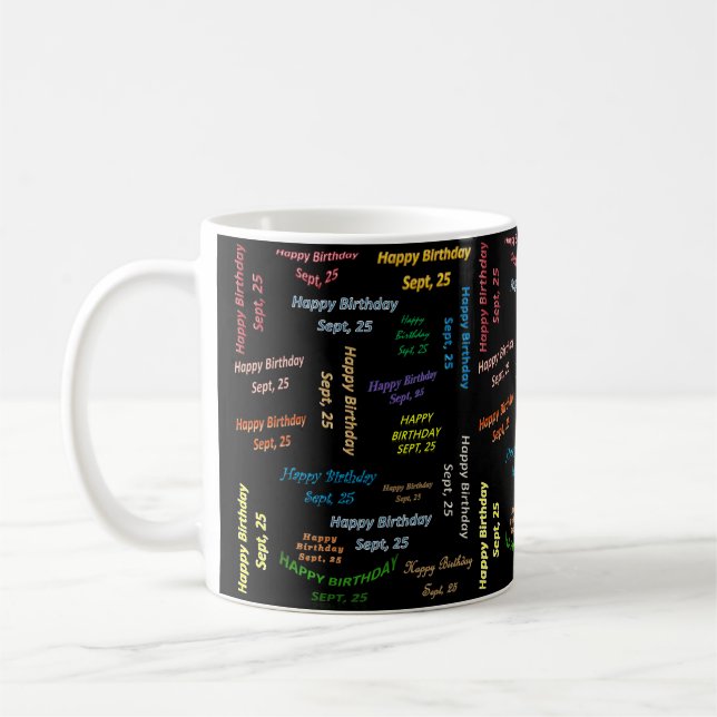 September, 25 Birthday Mug (Left)