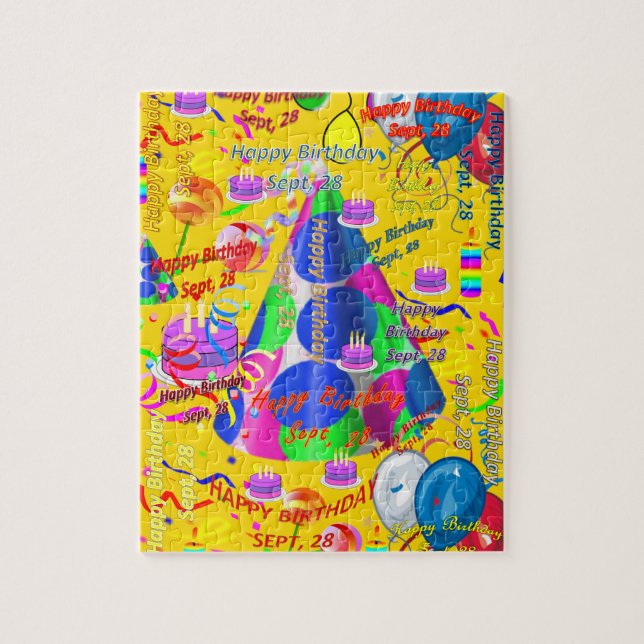 September, 28 Birthday Jigsaw Puzzle (Vertical)