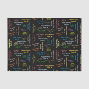 September, 28 Birthday Tissue Paper