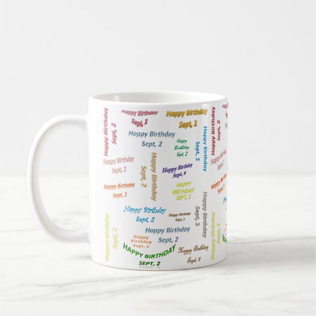 September, 2 Birthday Mug (Left)