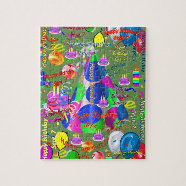 September, 7 Birthday Jigsaw Puzzle (Vertical)