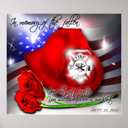 September 911 memorial poster Print