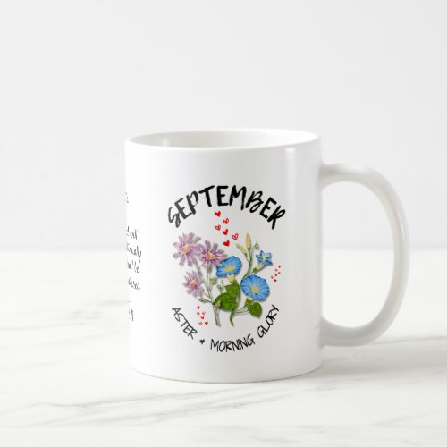 SEPTEMBER Birth Month Flower Personalized  Coffee Mug