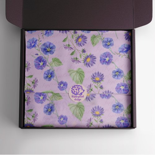 September Birth Month Flowers Aster Morning Glory  Tissue Paper