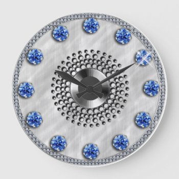 September Birthday Large Clock by iiphotoArt at Zazzle