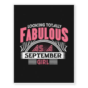 September Birthday Queens Legends Gift Temporary Tattoos