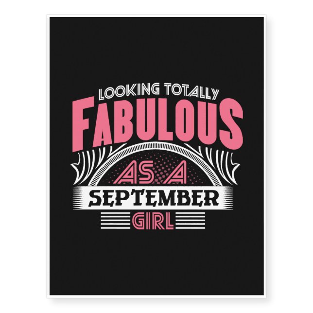 September Birthday Queens Legends Gift Temporary Tattoos (Front)