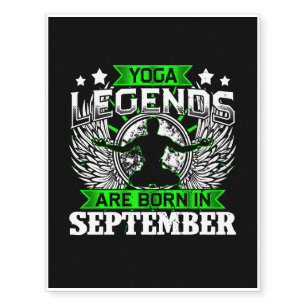 September Birthday Yoga Meditation Relax - gift Temporary Tattoos