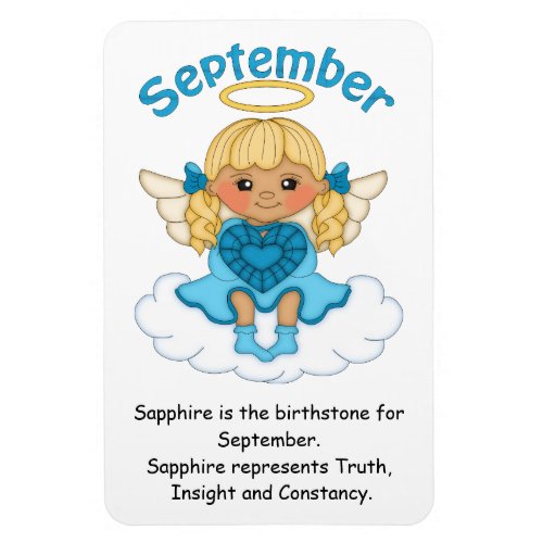 September Birthstone Angel Blonde Premium Magnet