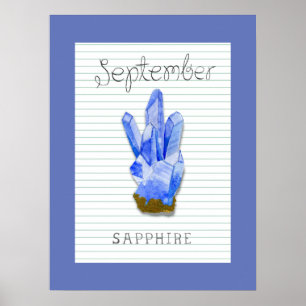 September Birthstone Sapphire Artwork Poster