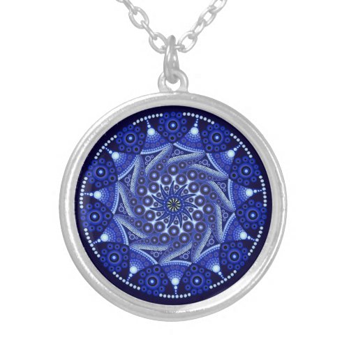September Birthstone Sapphire Mandala Necklace
