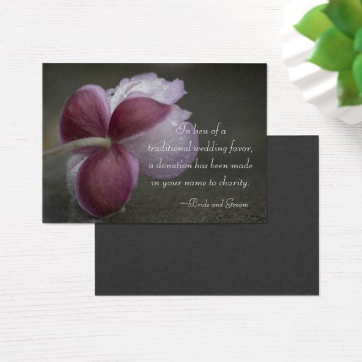 Customizable September Charm Wedding Charity Favor Card Business Card