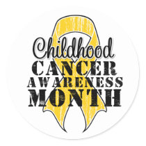 September Childhood Cancer Awareness Month Classic Round Sticker