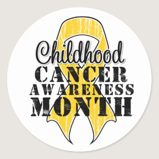 September Childhood Cancer Awareness Month Classic Round Sticker