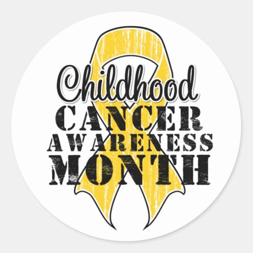 September Childhood Cancer Awareness Month Classic Round Sticker