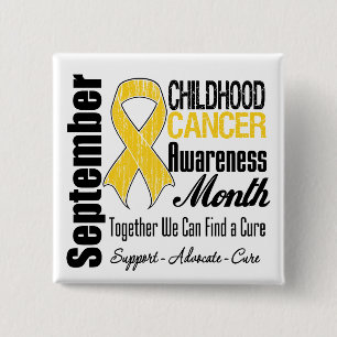 September Childhood Cancer Awareness Month Pinback Button