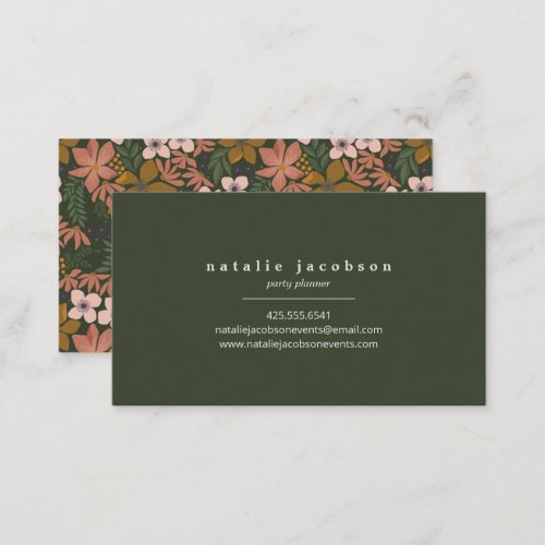 September Floral Business Card