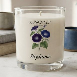September Floral Morning Birthday Keepsake Scented Candle