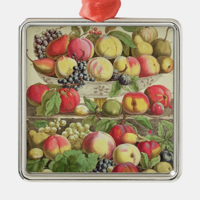 September, from 'Twelve Months of Fruits' Metal Ornament (Front)