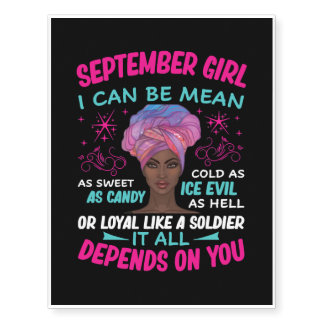 September Girl Candy Temporary Tattoos