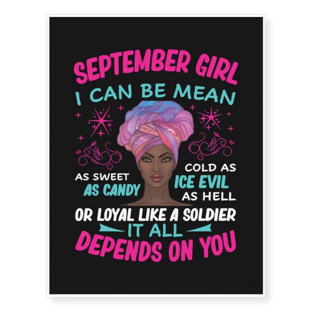 September Girl Candy Temporary Tattoos (Front)