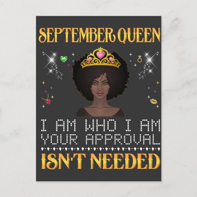 september girl i'm who i'm your apprpval isn't ... postcard (Front)