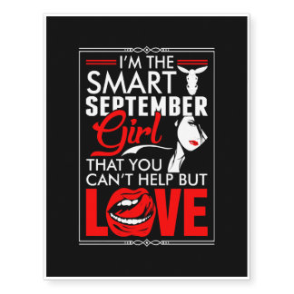 September Girl Love Temporary Tattoos