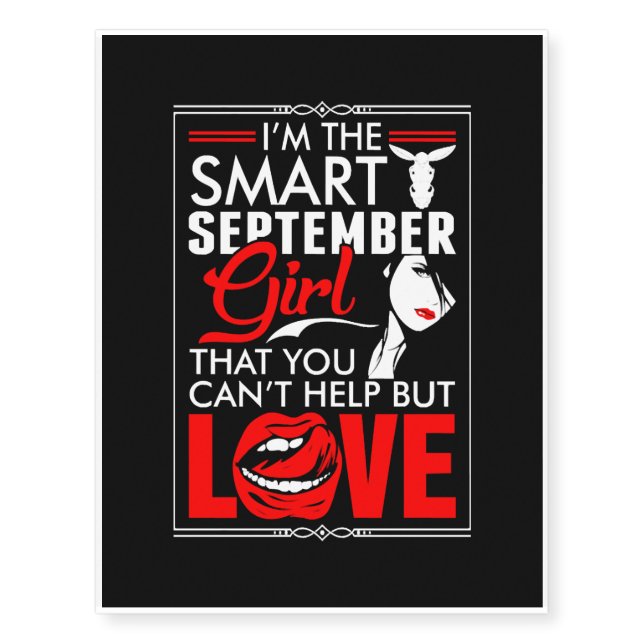 September Girl Love Temporary Tattoos (Front)
