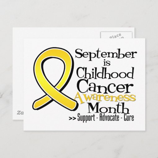 September Is Childhood Cancer Awareness Month Postcard 