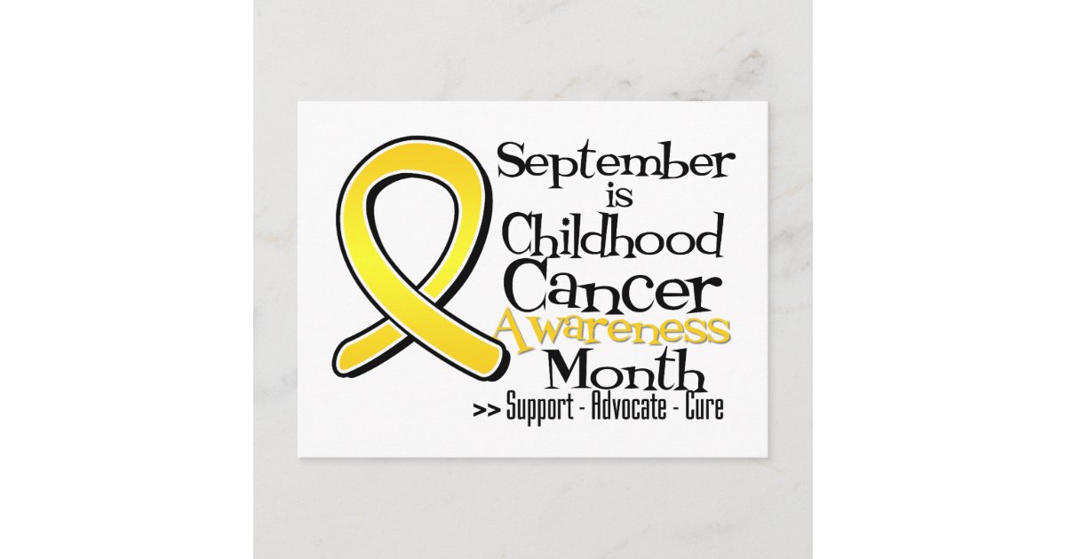 September is Childhood Cancer Awareness Month Postcard | Zazzle