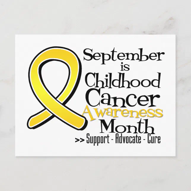 September Is Childhood Cancer Awareness Month Postcard | Zazzle