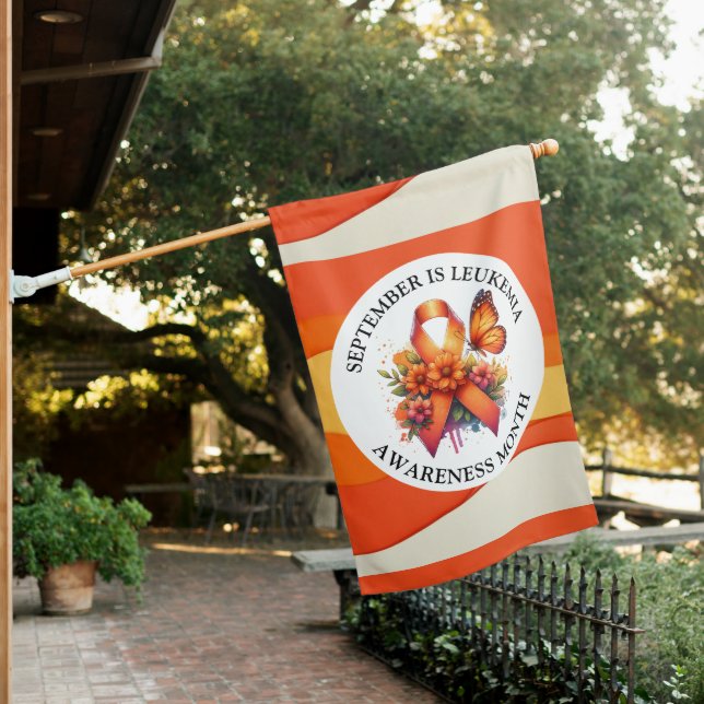 September is Leukemia Awareness Month House Flag (In SItu)