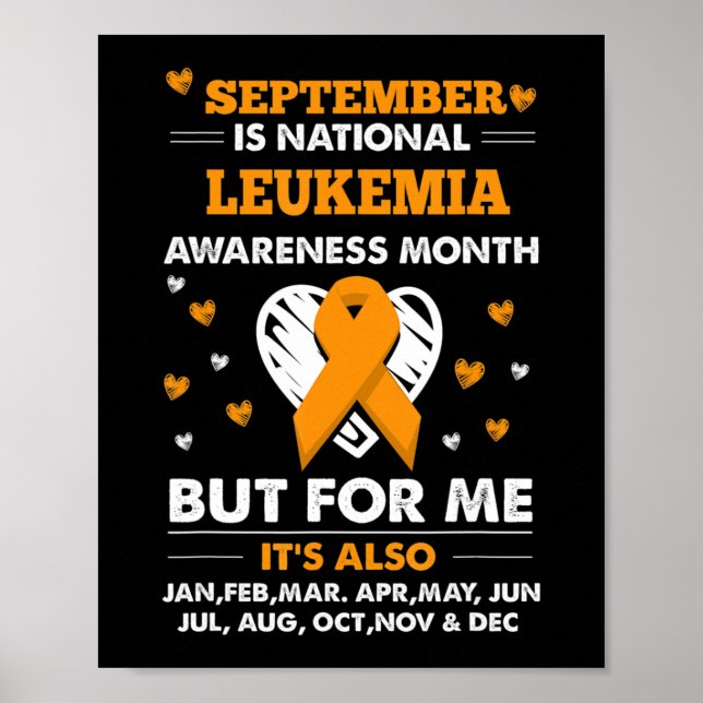 September is Leukemia Awareness Month  Poster (Front)