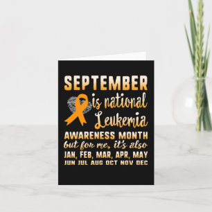 September Is National Leukemia Awareness Month War Card