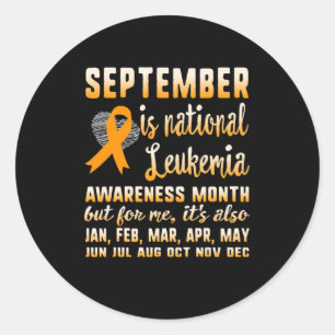 September Is National Leukemia Awareness Month War Classic Round Sticker