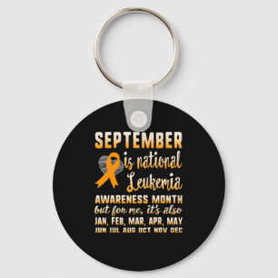 September Is National Leukemia Awareness Month War Keychain