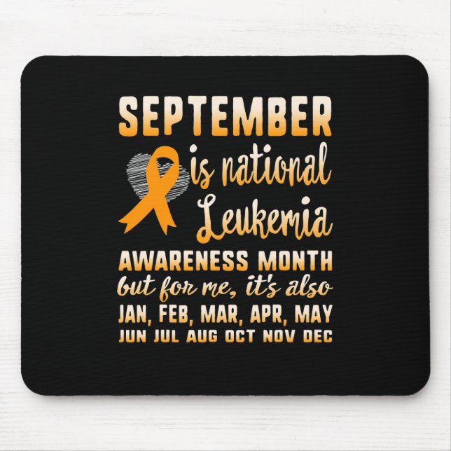 September Is National Leukemia Awareness Month War Mouse Pad (Front)