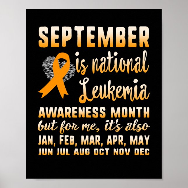 September Is National Leukemia Awareness Month War Poster (Front)
