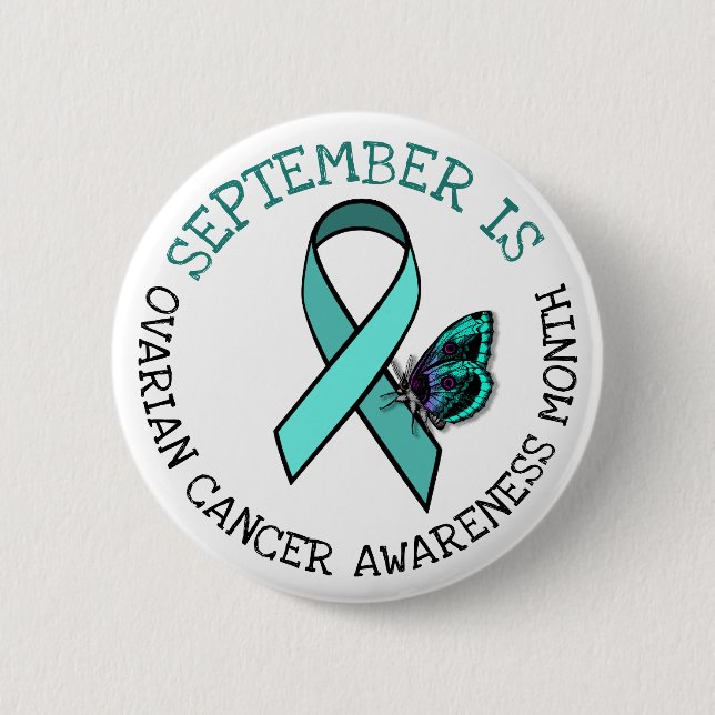 September is Ovarian Cancer Awareness Month Button (Front)