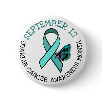 September is Ovarian Cancer Awareness Month Button