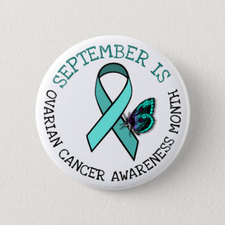 September is Ovarian Cancer Awareness Month Button