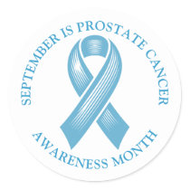 September is Prostate Cancer Awareness Month Classic Round Sticker