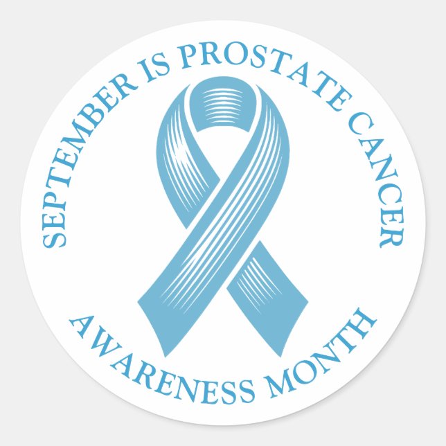September is Prostate Cancer Awareness Month Classic Round Sticker (Front)
