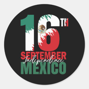September Mexican Independence Day Shirt Mexico Fl Classic Round Sticker