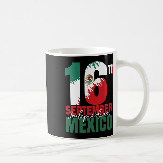 September Mexican Independence Day Shirt Mexico Fl Coffee Mug (Right)