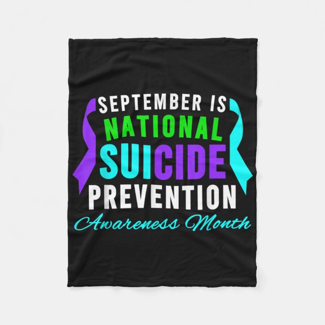 September National Suicide Prevention Awareness Mo Fleece Blanket (Front)