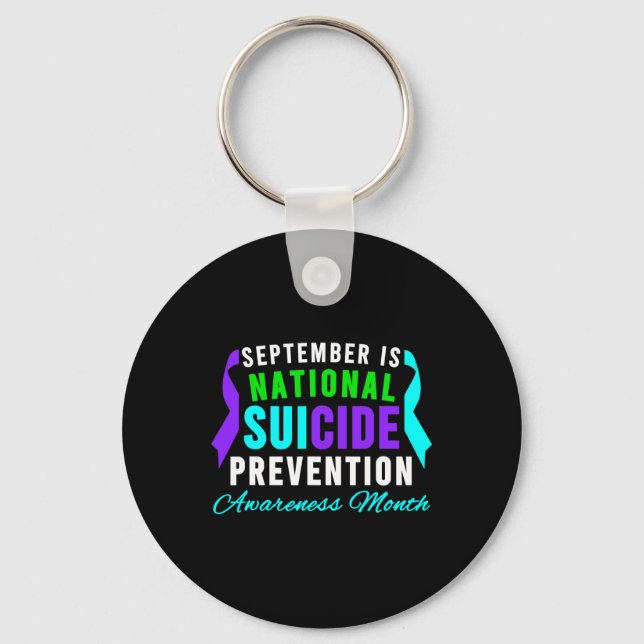 September National Suicide Prevention Awareness Mo Keychain (Front)