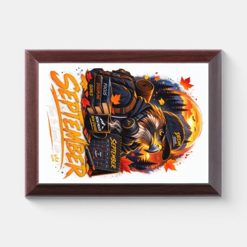 September New Month New Energy Eagle Motivation 27 Award Plaque